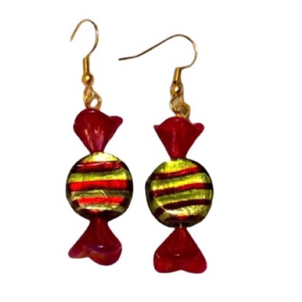 HANDCRAFTED Holiday CHRISTMAS CANDY Earrings